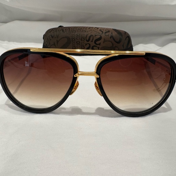 NEW! DITA MACH-TWO DRX-2031B BLACK & WELLOW GOLD FRAME 100% AUTHENTIC - Picture 1 of 8